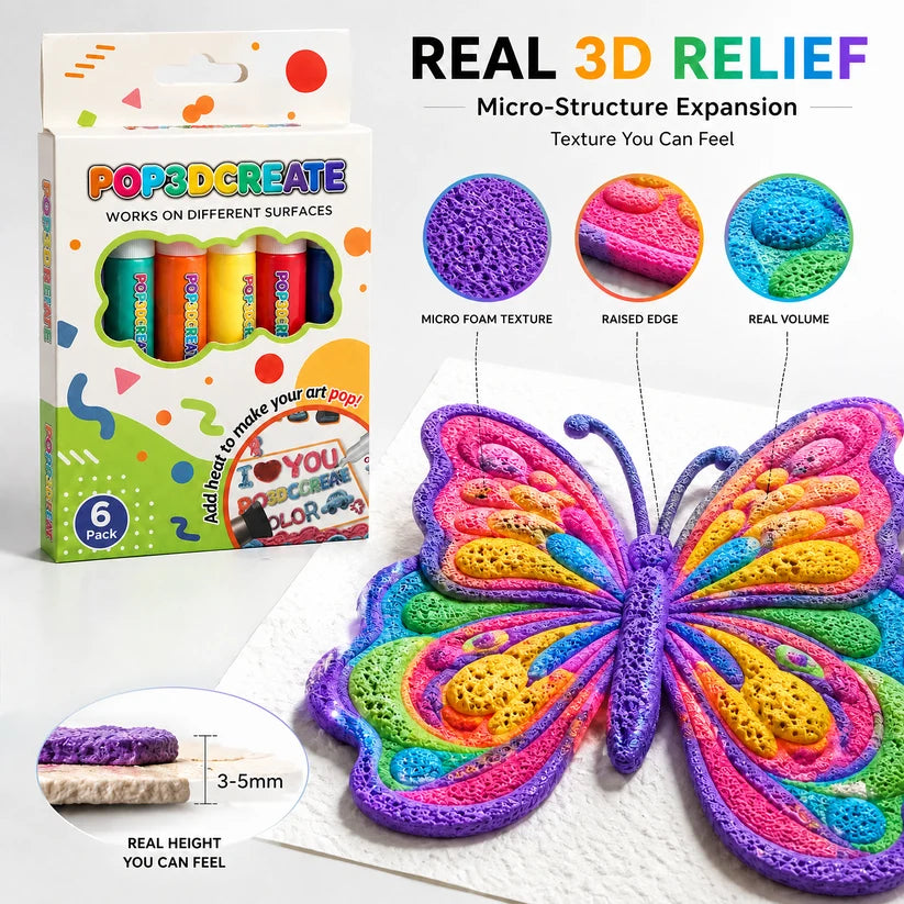 Mystgems®  3D Relief Art Pen – Turn Flat Drawings Into Touchable 3D Art🪄
