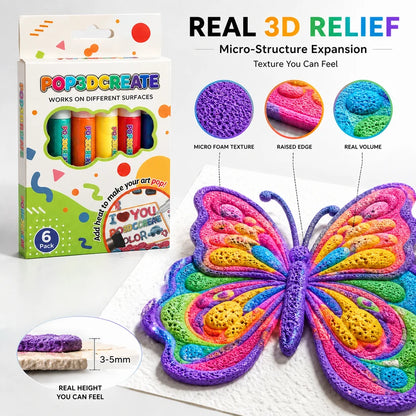 Mystgems®  3D Relief Art Pen – Turn Flat Drawings Into Touchable 3D Art🪄