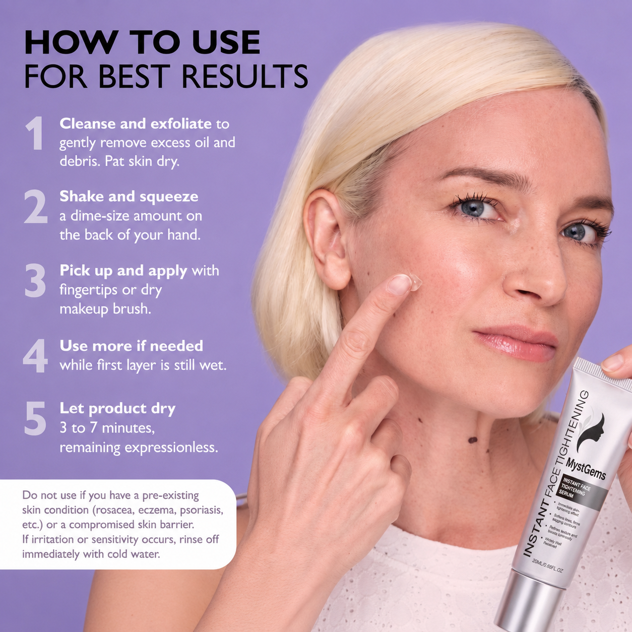 Instant Firming Temporary Face Tightener Easy-Wear Formula